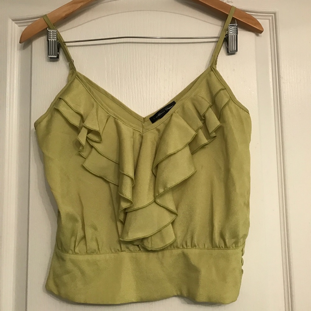 Lime Green Crop Tank - Picture 1 of 4